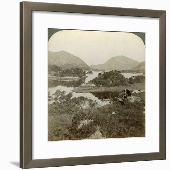 Islands and Upper Lake, Killarney, Ireland-Underwood & Underwood-Framed Photographic Print