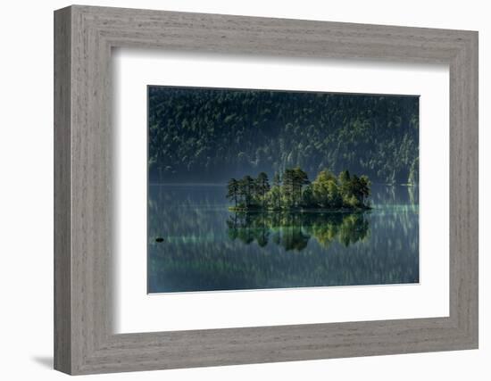 Islands in Lake Eibsee-By-Framed Photographic Print