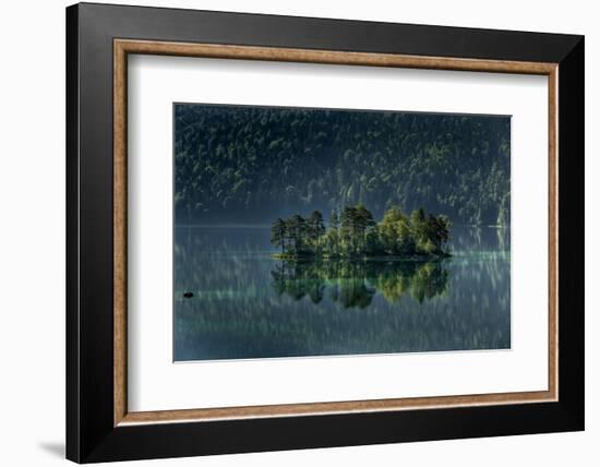 Islands in Lake Eibsee-By-Framed Photographic Print