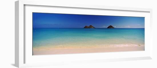 Islands in the Pacific Ocean, Lanikai Beach, Mokulua Islands, Oahu, Hawaii, USA-null-Framed Premium Photographic Print