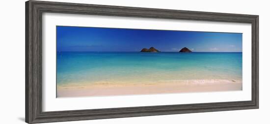 Islands in the Pacific Ocean, Lanikai Beach, Mokulua Islands, Oahu, Hawaii, USA-null-Framed Photographic Print