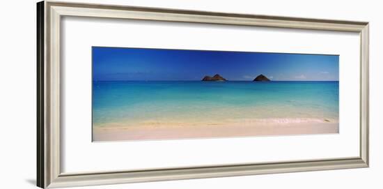 Islands in the Pacific Ocean, Lanikai Beach, Mokulua Islands, Oahu, Hawaii, USA-null-Framed Photographic Print