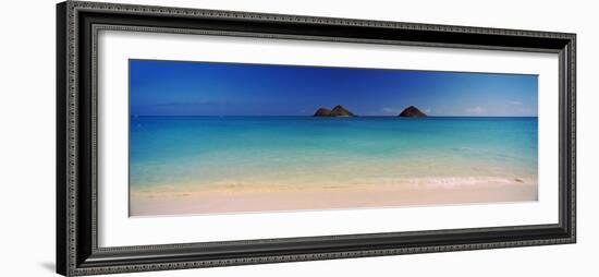 Islands in the Pacific Ocean, Lanikai Beach, Mokulua Islands, Oahu, Hawaii, USA-null-Framed Photographic Print