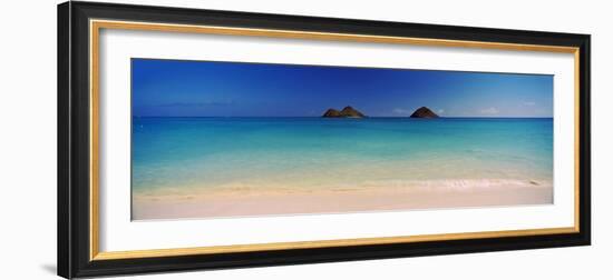 Islands in the Pacific Ocean, Lanikai Beach, Mokulua Islands, Oahu, Hawaii, USA-null-Framed Photographic Print