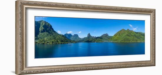 Islands in the Pacific Ocean, Opuhunu Bay, Moorea, French Polynesia-Panoramic Images-Framed Photographic Print