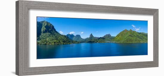 Islands in the Pacific Ocean, Opuhunu Bay, Moorea, French Polynesia-Panoramic Images-Framed Photographic Print