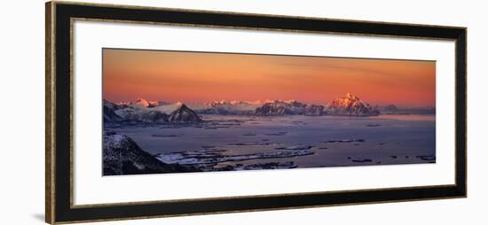 Islands in the sea, Austvagoy, Lofoten, Nordland County, Norway-null-Framed Photographic Print