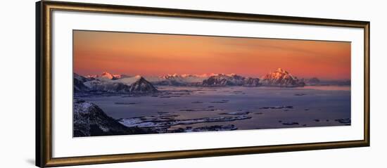 Islands in the sea, Austvagoy, Lofoten, Nordland County, Norway-null-Framed Photographic Print