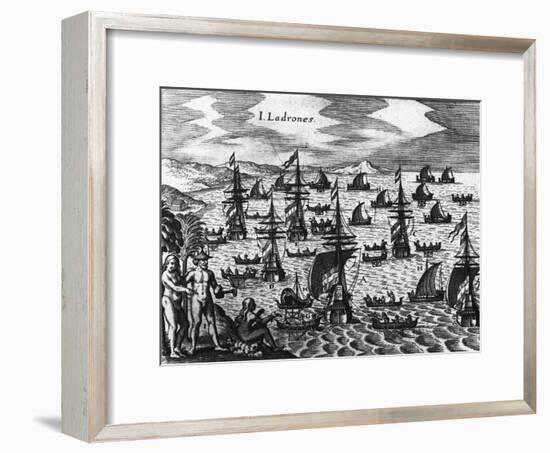 Islands of Thieves (Islas De Los Ladrones-Theodore de Bry-Framed Giclee Print