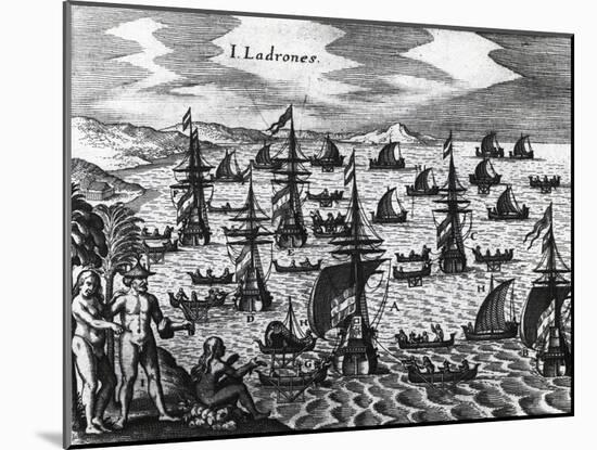 Islands of Thieves (Islas De Los Ladrones-Theodore de Bry-Mounted Giclee Print