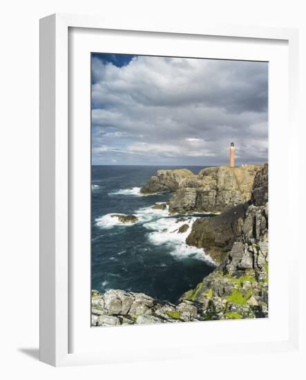 Isle of Lewis, Coast and Lighthouse at the Butt of Lewis. Scotland-Martin Zwick-Framed Photographic Print