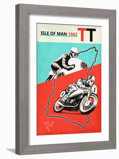 Isle Of Man TT 1962-Mark Rogan-Framed Art Print