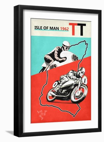 Isle Of Man TT 1962-Mark Rogan-Framed Art Print
