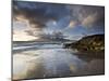 Isle of Rum from Singing Sands, Isle of Eigg, Inner Hebrides, Scotland, UK-Lee Frost-Mounted Photographic Print