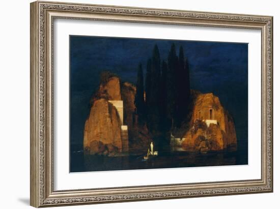 Isle of the Dead, second version, 1880-Arnold Bocklin-Framed Giclee Print