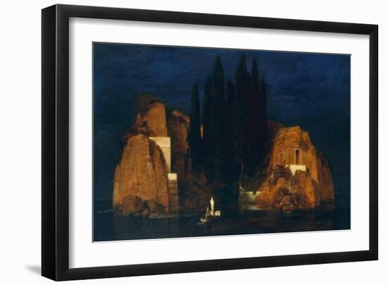 Isle of the Dead, second version, 1880-Arnold Bocklin-Framed Giclee Print