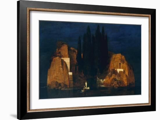 Isle of the Dead, second version, 1880-Arnold Bocklin-Framed Giclee Print