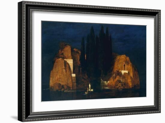 Isle of the Dead, second version, 1880-Arnold Bocklin-Framed Giclee Print