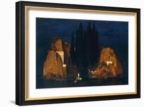 Isle of the Dead, second version, 1880-Arnold Bocklin-Framed Giclee Print