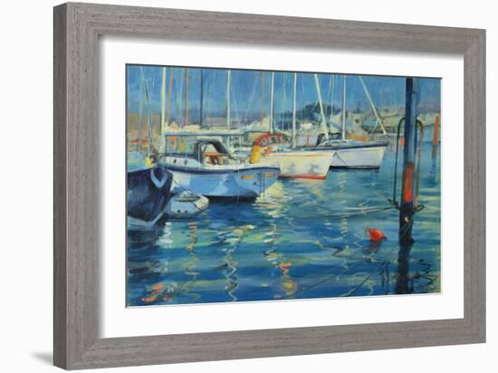 Isle of Wight - Yacht Reflections, 2010-Jennifer Wright-Framed Giclee Print