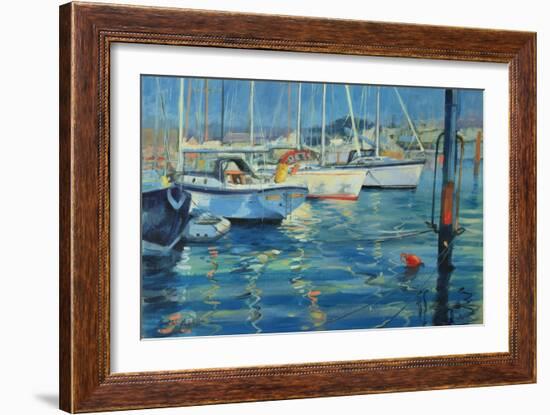 Isle of Wight - Yacht Reflections, 2010-Jennifer Wright-Framed Giclee Print