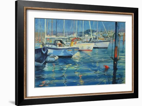 Isle of Wight - Yacht Reflections, 2010-Jennifer Wright-Framed Giclee Print