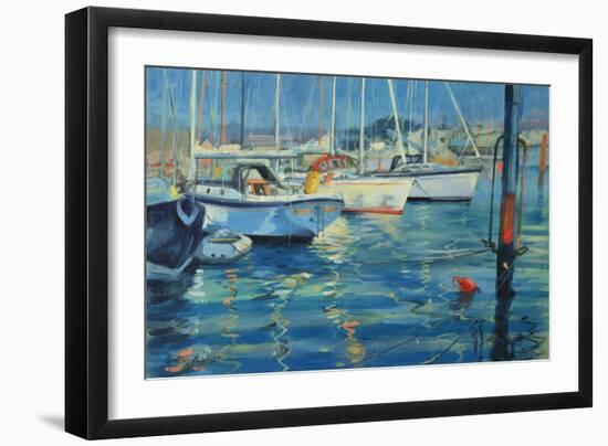 Isle of Wight - Yacht Reflections, 2010-Jennifer Wright-Framed Giclee Print