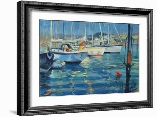 Isle of Wight - Yacht Reflections, 2010-Jennifer Wright-Framed Giclee Print