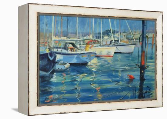 Isle of Wight - Yacht Reflections, 2010-Jennifer Wright-Framed Premier Image Canvas