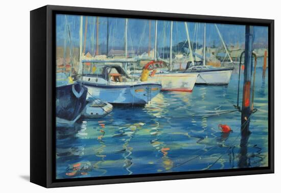 Isle of Wight - Yacht Reflections, 2010-Jennifer Wright-Framed Premier Image Canvas