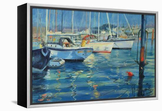 Isle of Wight - Yacht Reflections, 2010-Jennifer Wright-Framed Premier Image Canvas