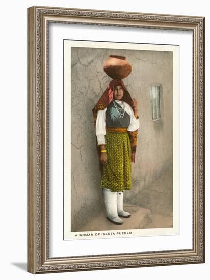 Isleta Pueblo Woman, New Mexico-null-Framed Art Print