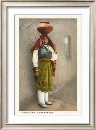 Isleta Pueblo Woman, New Mexico' Art Print