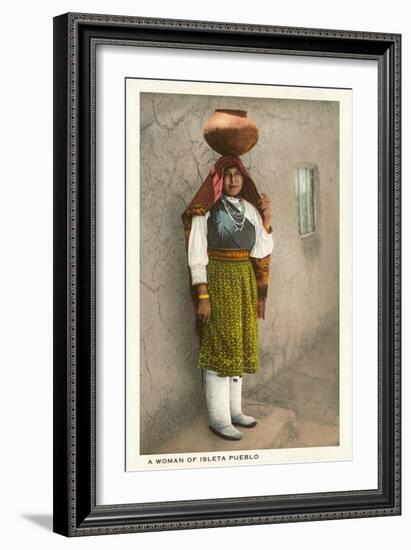 Isleta Pueblo Woman, New Mexico-null-Framed Art Print