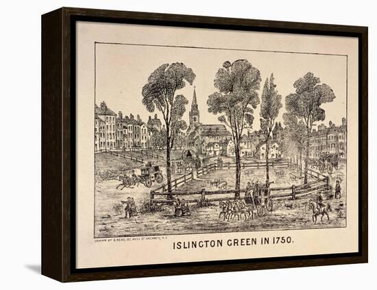 Islington Green, London, 1750-C Read-Framed Premier Image Canvas