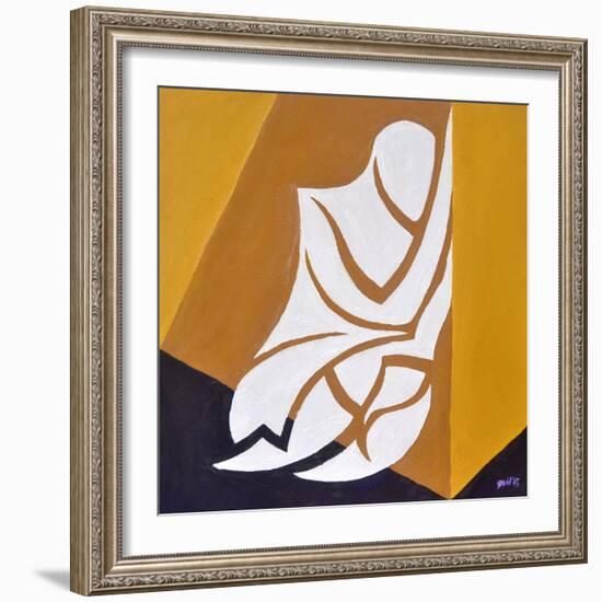 (isn't this where....) Study for Figure Against The Wall-Guilherme Pontes-Framed Giclee Print