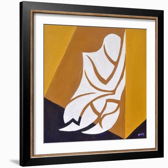 (isn't this where....) Study for Figure Against The Wall-Guilherme Pontes-Framed Giclee Print