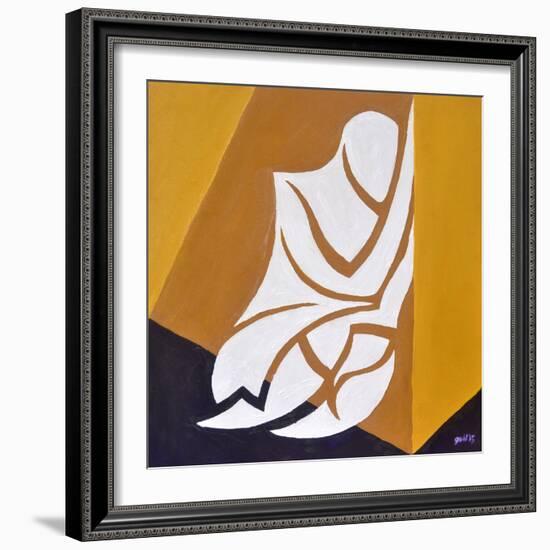 (isn't this where....) Study for Figure Against The Wall-Guilherme Pontes-Framed Giclee Print