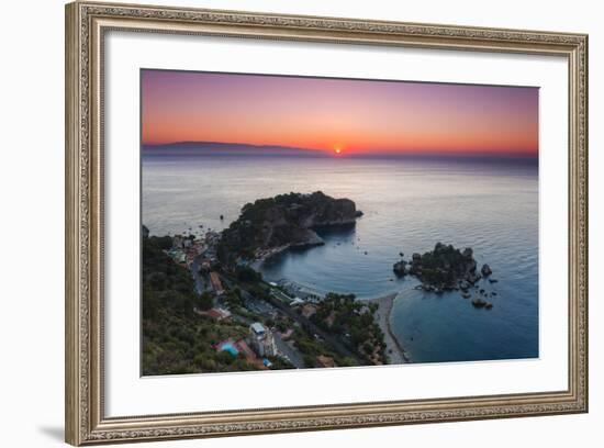 Isola Bella Beach and Isola Bella Island at Sunrise-Matthew Williams-Ellis-Framed Photographic Print