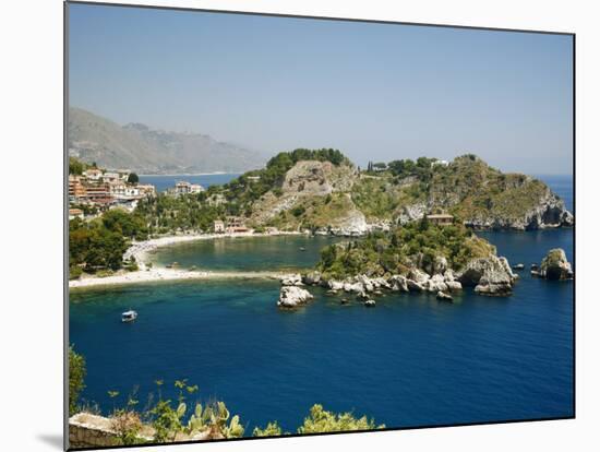 Isola Bella Island and Beach, Taormina, Sicliy, Italy, Mediterranean, Europe-Levy Yadid-Mounted Photographic Print