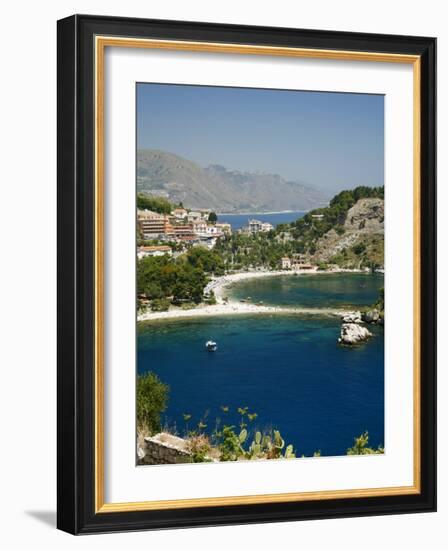 Isola Bella Island and Beach, Taormina, Sicliy, Italy, Mediterranean, Europe-Levy Yadid-Framed Photographic Print