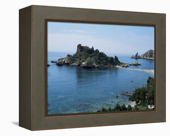 Isola Bella, Taormina, Island of Sicily, Italy, Mediterranean-Sheila Terry-Framed Premier Image Canvas