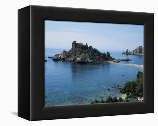 Isola Bella, Taormina, Island of Sicily, Italy, Mediterranean-Sheila Terry-Framed Premier Image Canvas