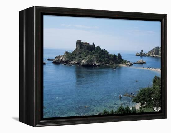 Isola Bella, Taormina, Island of Sicily, Italy, Mediterranean-Sheila Terry-Framed Premier Image Canvas