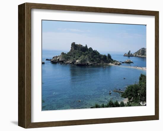 Isola Bella, Taormina, Island of Sicily, Italy, Mediterranean-Sheila Terry-Framed Photographic Print