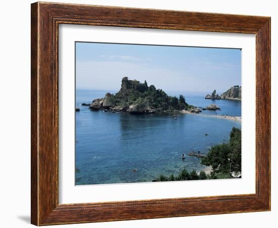 Isola Bella, Taormina, Island of Sicily, Italy, Mediterranean-Sheila Terry-Framed Photographic Print