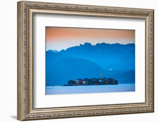 Isola Dei Pescatori (Fishermen's Islands) Illuminated at Sunset, Borromean Islands, Lake Maggiore-Doug Pearson-Framed Photographic Print