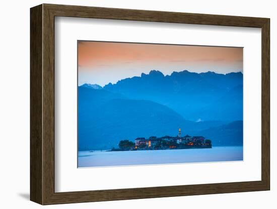 Isola Dei Pescatori (Fishermen's Islands) Illuminated at Sunset, Borromean Islands, Lake Maggiore-Doug Pearson-Framed Photographic Print