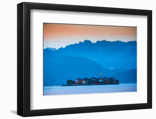 Isola Dei Pescatori (Fishermen's Islands) Illuminated at Sunset, Borromean Islands, Lake Maggiore-Doug Pearson-Framed Photographic Print