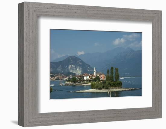 Isola dei Pescatori, from Isola Bella, Borromean Islands, Lake Maggiore, Piedmont, Italian Lakes, I-James Emmerson-Framed Photographic Print